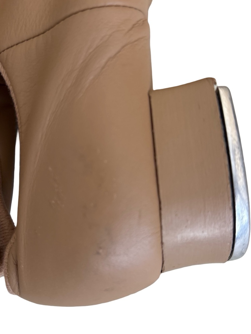 Bloch Nude Tan Leather Tap Shoes 4M Dance Shockwave - Picture 7 of 8